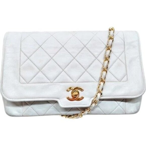 9881395BN (EH) Chanel Shoulder Bag White Leather - Picture 1 of 9
